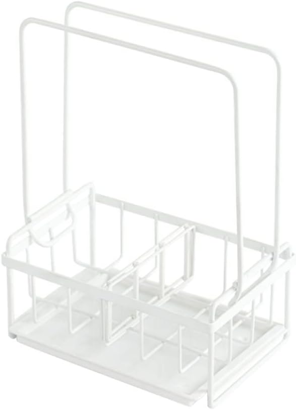 Kitchen Rag Drain Rack Wall-mounted Storage Rack Kitchen Sponge Rack Bathroom Towel Rag Rack (Color : White) (White)