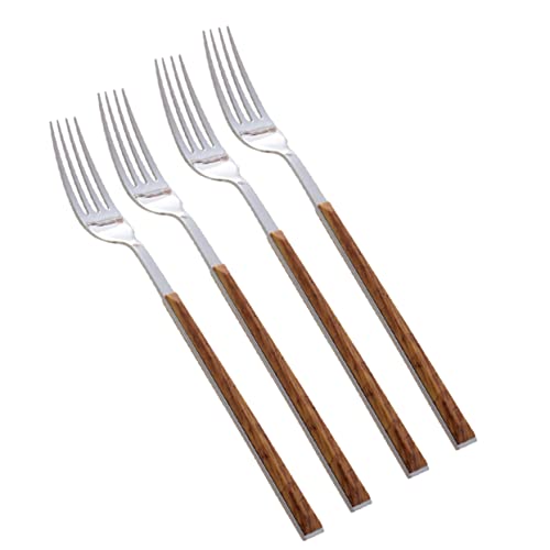 4pcs Set Dinner Forks Stainless Steel Spoon Fork Salad Servers Stainless Steel Tableware