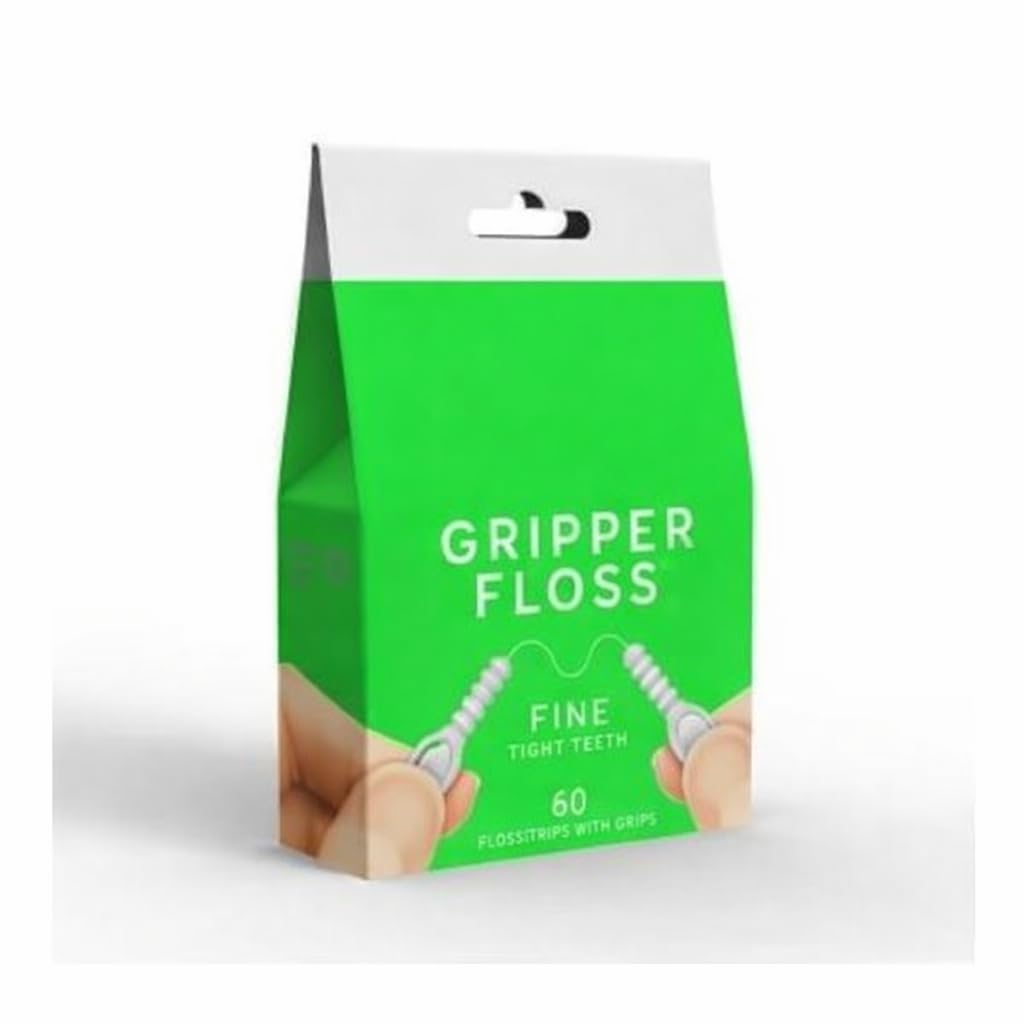 Oral Care Gripper Dental Floss Picks Fine Texture White Individually Wrapped with Finger Grips Super Strong for Tight