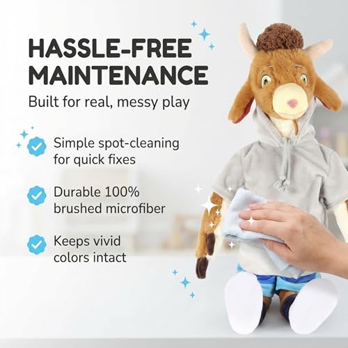 Image of Jay Franco Space Jam Goat 22 Inch Plush Stuffed Animal Pillow Buddy - Super Soft Microfiber, Machine Washable, Embroidered Details, Cozy Kids Gift for Space Jam Fans (Officially Licensed)