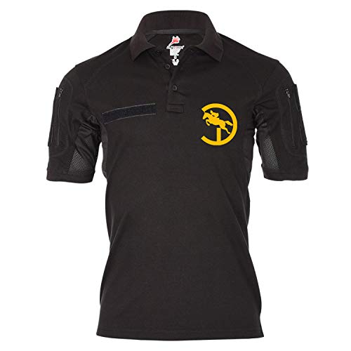 Copytec Tactical Polo Alfa 24 PzDiv - Escudo militar del ejército, Todo el año, Hombre, color Negro , tamaño XXXXXL