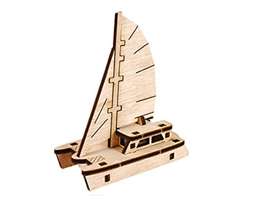 Desktop Wooden Model Kit Run! Catamaran sailboat / YG861-24