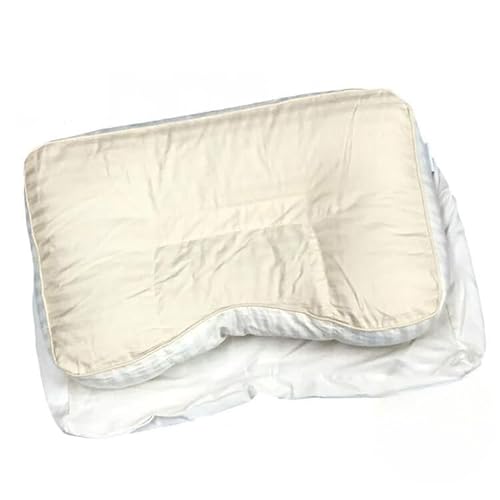 プロトレーナーが薦める 横向きに寝やすいパイプ枕 専用ベージュ枕カバー付き[0258]