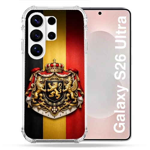 Coque Samsung S26 Ultra antichoc rigide voyage drapeau Belgique