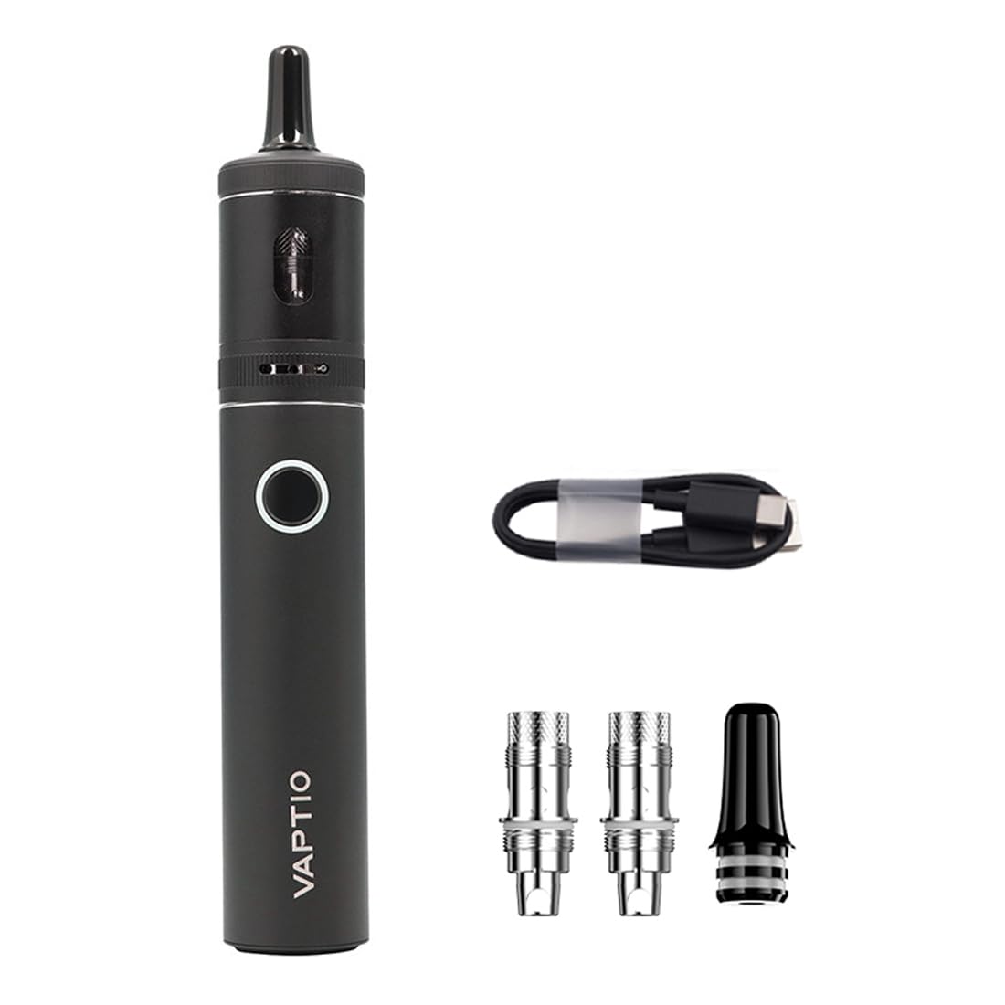 Vaptio Cosmo A2 Kit 2000mAh 25W Box Mod 2,0ML Batterie Elektronische Zigarette Vaporizer Vape Pen Kit Keine E-Flüssigkeit Kein Nikotin (schwarz-grau)