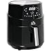 HOMCOM Heißluftfritteuse ohne Öl 4,5 L 1500W Airfryer mit 8 voreingestellte Modi LED-Display Antihaftbeschichteter Korb für gesundes ölfreies fettarmes Kochen Schwarz 28 x 35,1 x 33 cm