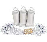 FLAGLY Premium Fahnen und Flaggen Befestigung Set - 3X Fahnengewicht 700 Gramm + 15x klapperfreie Fahnenschlingen, Fahnenmast Zubehör