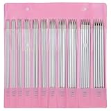 棒針 編み棒 55本セット 20cm 11サイズ 編み針 ステンレス製 手あみ針 棒針 手編み道具 毛糸 セーター 編み物ツール 手芸用品 DIY 初心者2mm/2.25mm/2.75mm/3.25mm/3.5mm/3.75mm/4mm/4.5mm/5.0mm/5.5mm/6.0mm (B)