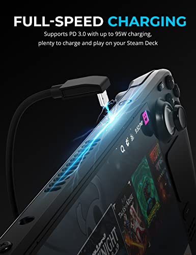 SABRENT Steam Deck Dock, 6-in-1 with HDMI 4K@60Hz, USB-C 95W PD 3.0 Fast Charging, Triple USB hub 3.2 - Image 3