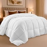 Utopia Bedding Queen Comforter Duvet Insert, Quilted White Comforter with Corner...