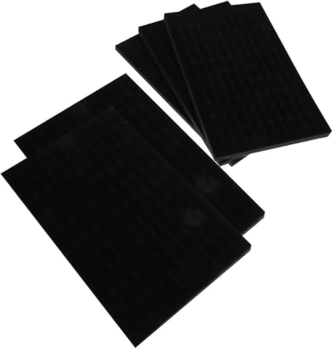 Miniatura 2 de EXCEART 15 piezas con collar para soportes bandejas anillo bandeja negra anillos de joyería de espuma ranuras inserción almohadillas almohadillas