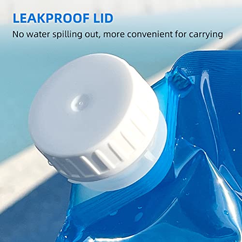 Henniu Saco de Armazenamento de Água Saco Dobrável 2 Pcs 10L Grande Capacidade com Grau Alimentício