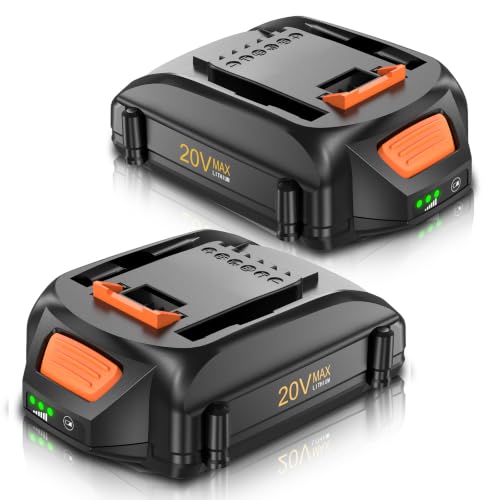 POWTREE 2-Pack 4.0Ah Lithium Battery for Worx 20V Tools