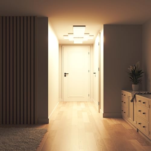 Skylight Starter Kit, 3 Plafoniere LED Soffitto RGBW - Plafoniere Interno Modulari, Luci Led 16M Colori WiFi, Funziona con Alexa - Illuminazione - Immagine 6