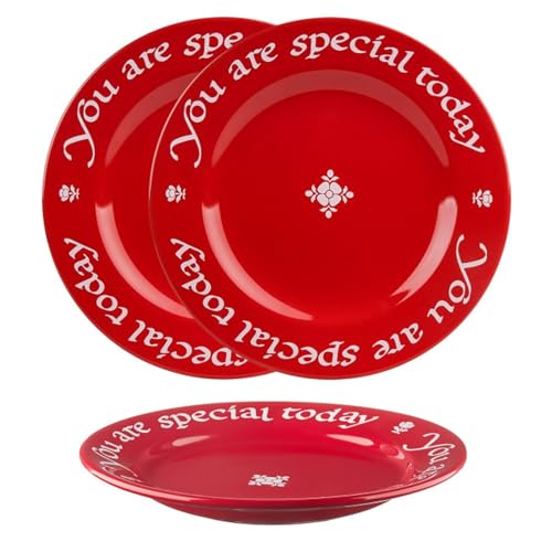 Waechtersbach You Are Special Today Red Ceramic Plate, Set of
