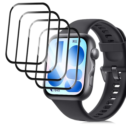 Yenwen Ochraniacz ekranu do Huawei Watch Fit 5, 4 szt. Przezroczysta Ochrona, Odporna na zarysowania elastyczna folia, miękka folia HD Clear TPU bez pęcherzyków