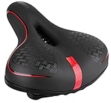 PATISZON Fahrradsattel, Gel Fahrrad Sattel Damen und Herren, Bequem Weicher Gepolstert Memory Foam Fahrradsitz, Wasserdicht Atmungsaktiv Tourensattel for Mountainbikes, Rennräder und Trekkingräder