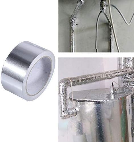Uniwersalna taśma aluminiowa, odporna na wysokie temperatury aluminiowa taśma uszczelniająca, taśma izolacyjna do napraw, kanałów, izolacji, suszarek i innych (kolor: srebrny, rozmiar: 7 cm d