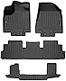 SMARTLINER Custom Fit Floor Mats 3 Row Liner Set Black Compatible with 2022-2023 Nissan Pathfinder (7 Passenger Models Only)