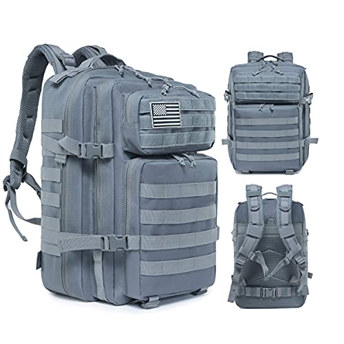 Delgeo Mochila Tácticas Militar, 45L Gran Capacidad Mochila Crossfit, Plegable Impermeable Mochila Supervivencia, Montañismo,Senderismo,Trekking,Acampada,Aventura o Viajes.