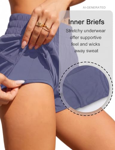 Image of BMJL Women's Athletic Shorts Running Workout Shorts Gym High Waisted Summer Short with Waistband Pocket