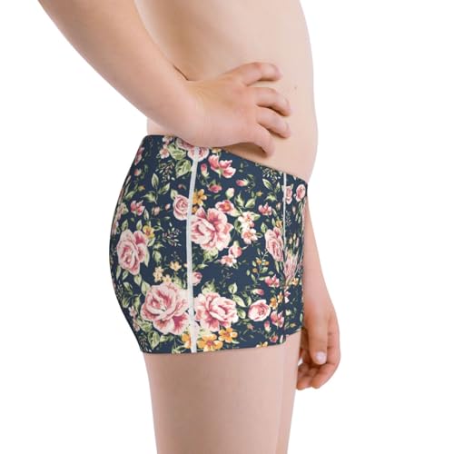 Boys' Cotton Boxer Brief Soft Underwear-Vintage Floral2