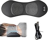 3 in 1 Back Massager, Electric Sciatica Massager with Traction, Vibration & Heat Compress Against Pain for Neck, Shoulder and Back, Portable Core Relief Electric Massage Cushion (Black)