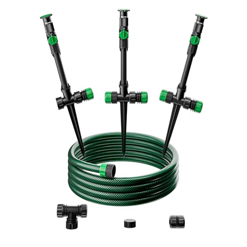 RESTMO-Above-Ground-Sprinkler-System-Flexible-DIY-Irrigation-Kit-Multi-Adjustable-Lawn-Sprinkler-Hose-Set-for-Garden-Plant-Flower-Bed-and-Large-Yard-Area-Watering