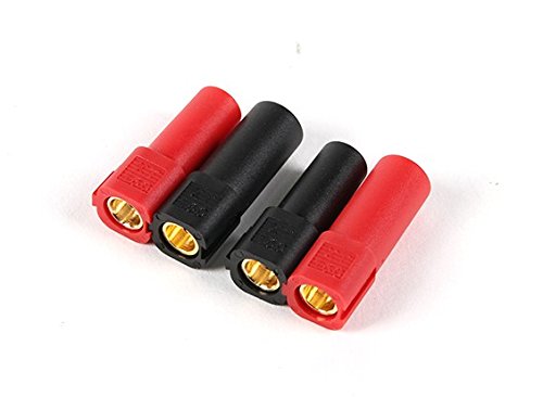 BOBBY_RC XT150 6MM Bullet Connector Plug Set (Red / Black, Male / Female) 150+ Amps