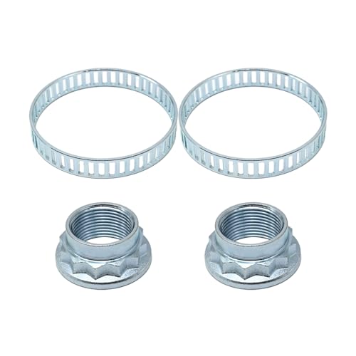 Hoypeyfiy 2 Set 33406799223 Rear ABS Ring and Drive Shaft Hub Nut Replacement for BMW 1 3 5 Z4 Series E34 E36 E46 E81 E82 E85 E86 E87 E88 E90 E91 E92 F30
