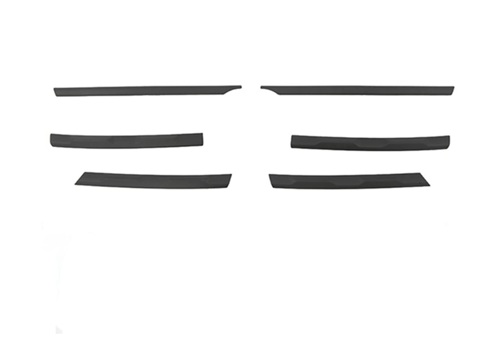 Yelemeabhb Matte Black Front Bumper Mesh Center Grill Moulding Strips Cover Trim Compatible With Tiguan Mk2 2016-2021 Chrome Style(Matte Black)