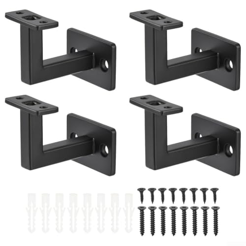 Support de main courante d'escalier solide contre la rouille avec vis Lot de 4