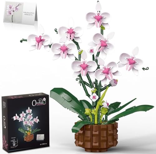 Flowers Building Block Set 991 Piece, Simulated Artificial Flowers Building Toys with Fairy Light, Creative Building Sets, Suitable for Christmas, Mother's Day, Valentine's Day, Ideas Gift for Girls