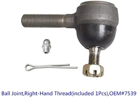 Dr. Accessories Set of 3 Thread Tie Rod End with Grease Fitting Fits for Club Car DS Golf Carts (1976-2008),Ball Joint Kit