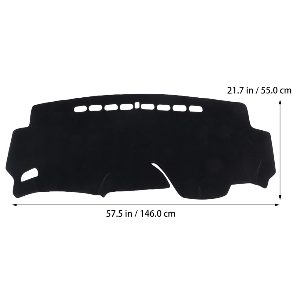 ibasenice Tapis Tableau De Bord Voiture Noir Protection Tableau De Bord Voiture | Contre Uv Et Reflets DéCoupe Pour Ventilation Tapis De Protection Pour IntéRieur Automobile