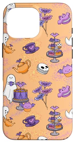 iPhone 16 Pro Max Pastel Goth Halloween Tea Party Ghost