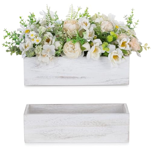 NUPTIO Ziegelform Holz Vase Vintage: 30cm Rustikale Adventsgesteck...