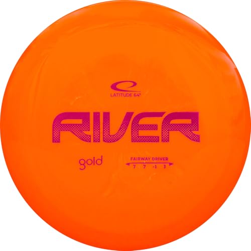 Latitude 64 Gold River Disc Golf Fairway Driver | Disc Golf Driver with High Glide | Premium Gold Line Plastic | Accurate Control for Easy Distance & Straight Lines | 170-178g (Orange)