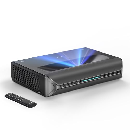 NexiGo Aurora Lite, 4K UHD Ultra Short Throw Tri-Color Laser Projector, 1900 Lumens, Dynamic Laser...