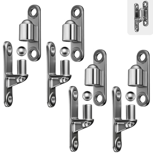 304 Stainless Steel Gate Hinges 5/8" Heavy Duty Door Hinges 600LB Capacity No Squeaking for Wall Mount Hinges for Farm Gates & Wooden Fences, 4 Pack（8PCS）