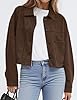 PRETTYGARDEN Women's Faux Suede Cropped Jacket Cas... #1