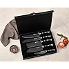 Wakoli Knife Block Sets, 5-Piece Chef Knife Set with Block - Professional Kitchen Knife Set with Magnetic Knife Block, 5Cr15MoV Stainless Steel Kitchen Knife Block Set with G10 Handles (Titanium Noir)