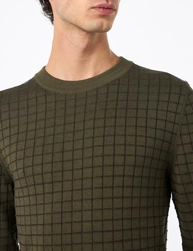 Pull HUGO homme Scoult tricot coton quadrillage regular fit manches longues - 2