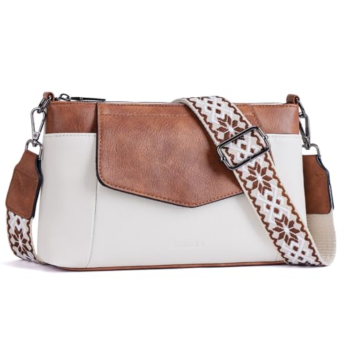 MUIIKOLA Crossbody bolsas para las mujeres,Pequeño cuero de la PU Cross Body Teléfono Monederos Bolsa Señoras bolsos y bolsas de hombro, con correa ajustable de ancho