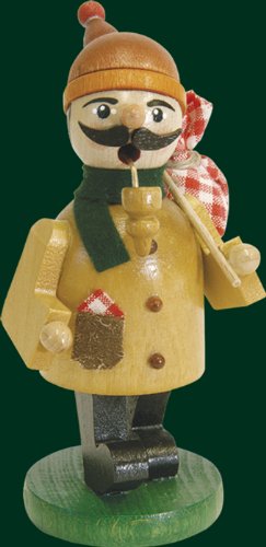 Figurine encens de Noël Randonneur 11cm artisanat d'art des Montagnes d'Ore