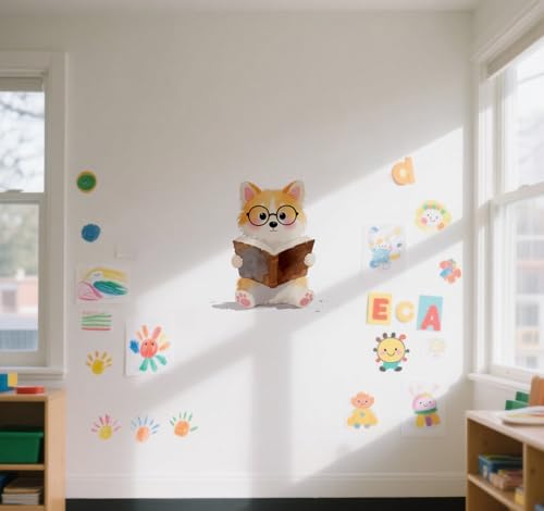 Vinilo decorativo infantil diseño animal 11.8x11.8 pulg miniatura 4