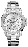 Guess Men's U10603G1 Stainless-Steel Quartz Watch with Silver Dial