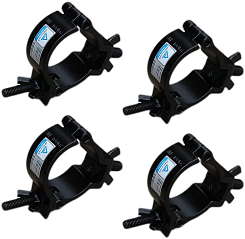 Truss Clamp Heavy Duty 2 Inch O Stage Light Hook Clamp/Moving Head Light Par Light Spotlight Truss Kit/Aluminum Alloy Finish/Wrap Around Clamp， Tuv Certificated(Black) #TOP5