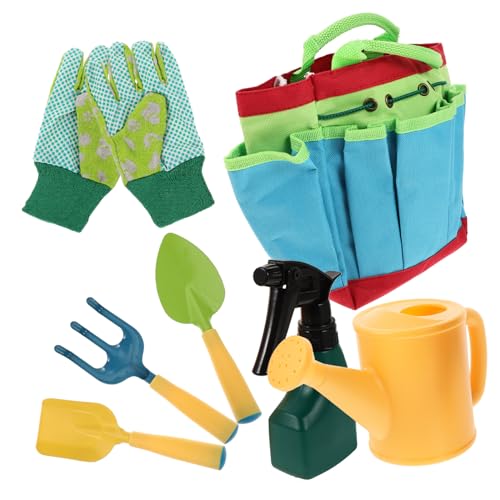 Gogogmee Kids Gardening Set Shovel Rake Trowel 5 Pieces Mini Tool Set Perfect for Children's