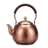 frymmx Handmade Hammered Copper Tea Kettle for...
